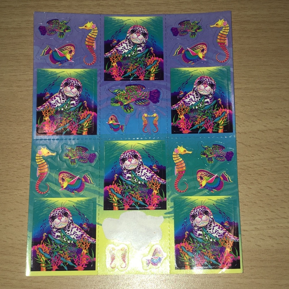 Rainbow Reef Seal S278 Vintage Lisa Frank Stickers